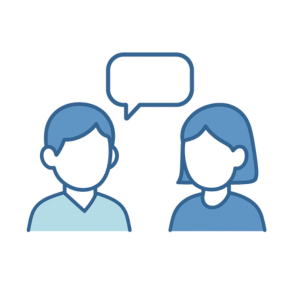 個別支援と相談を表すアイコン